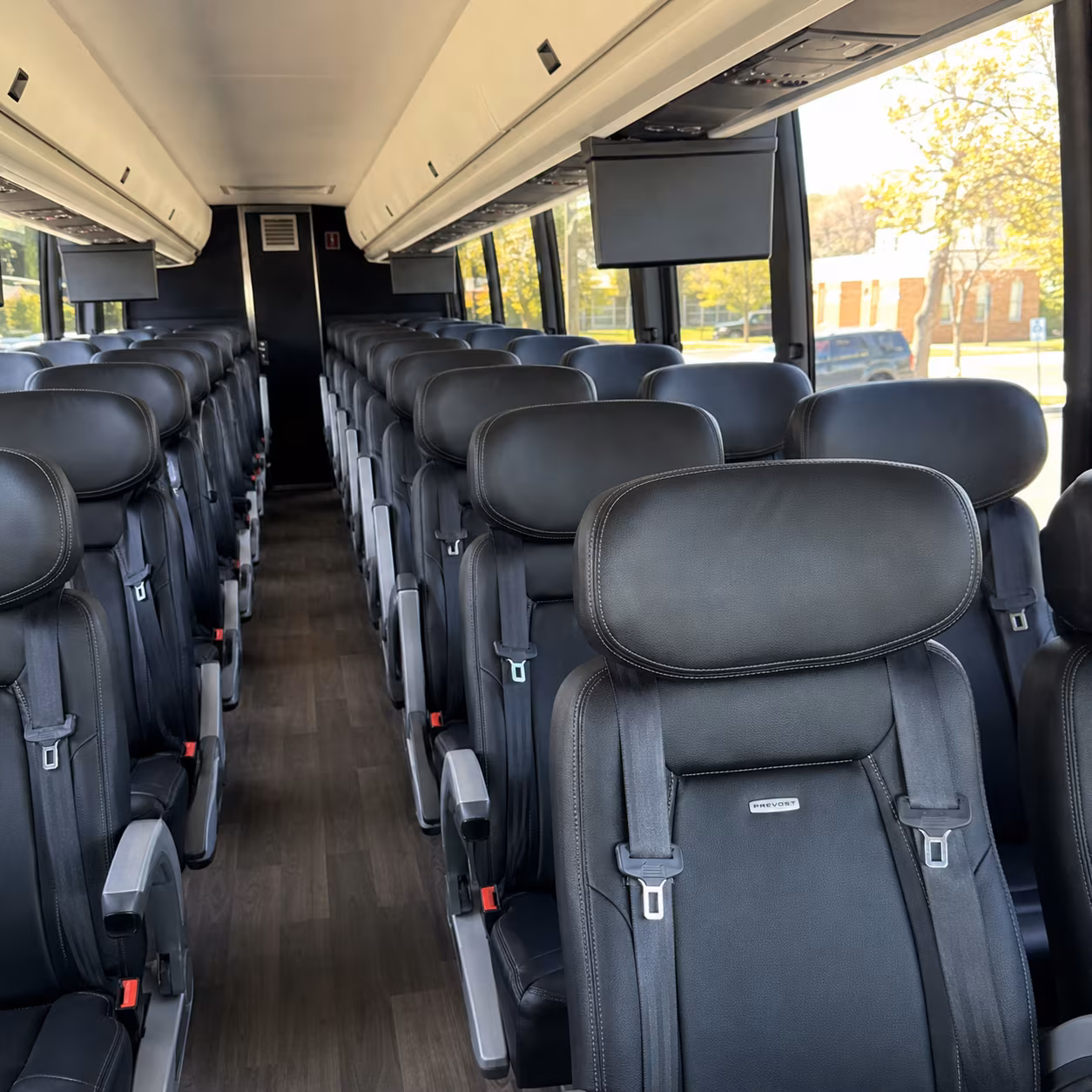 irvine 45 passenger charter bus inside