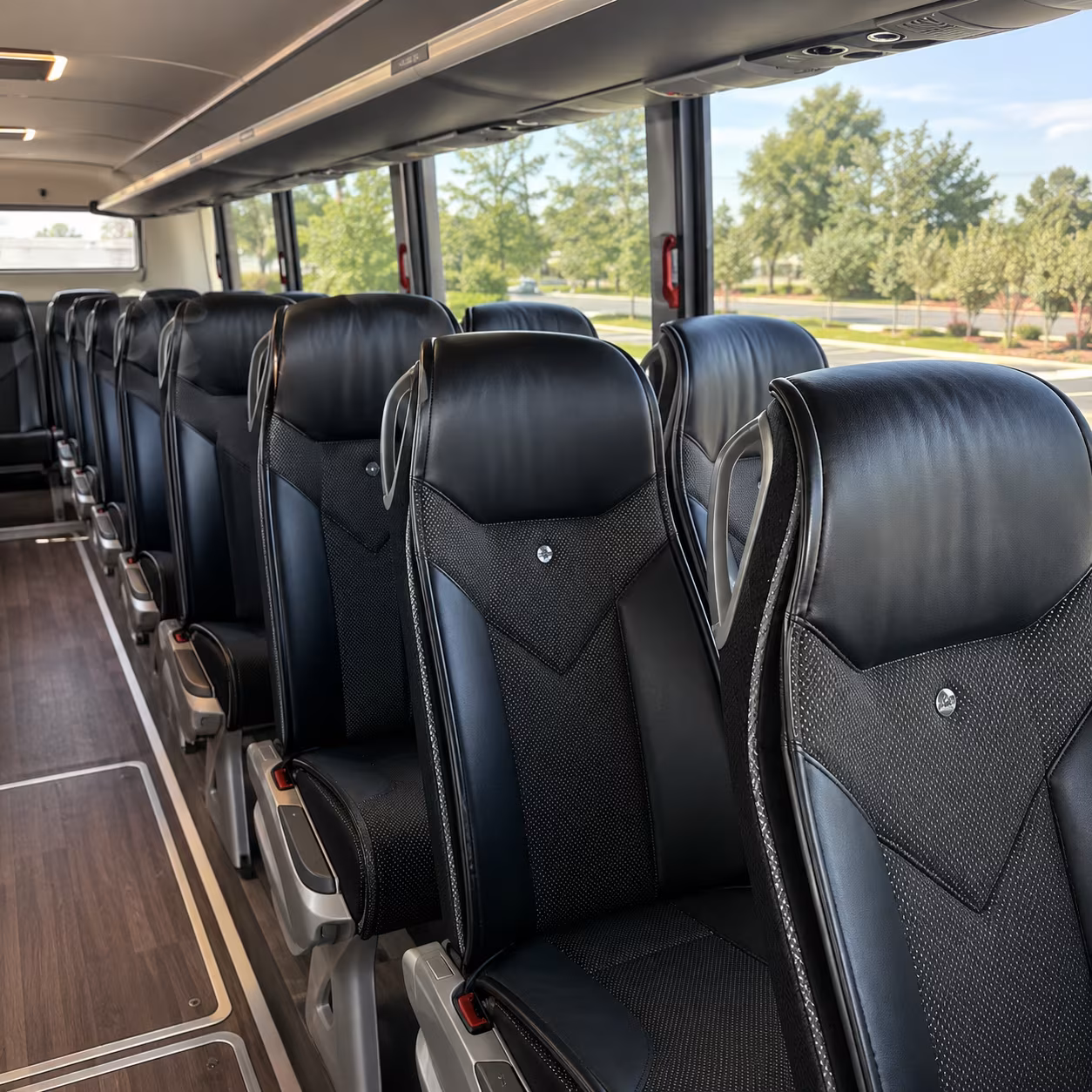 irvine 45 passenger charter bus interior