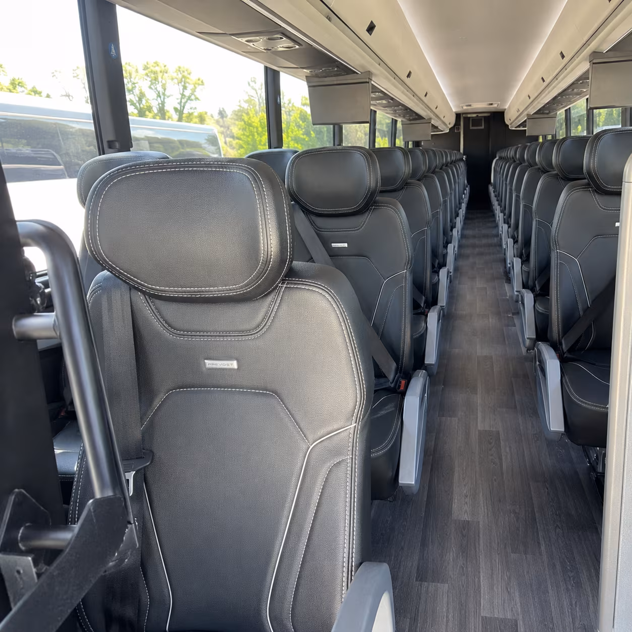 irvine 47 passenger charter bus interior