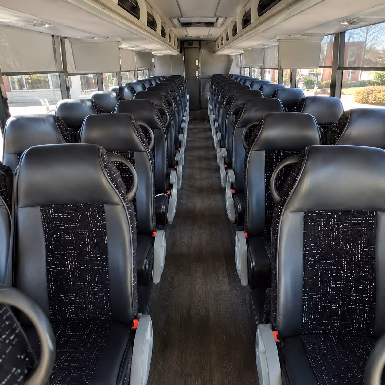 irvine 54 passenger charter bus inside