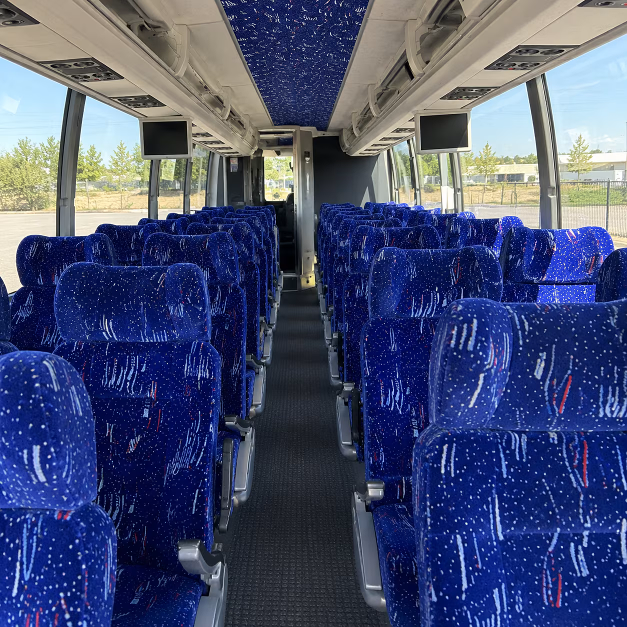 irvine 54 passenger charter bus interior