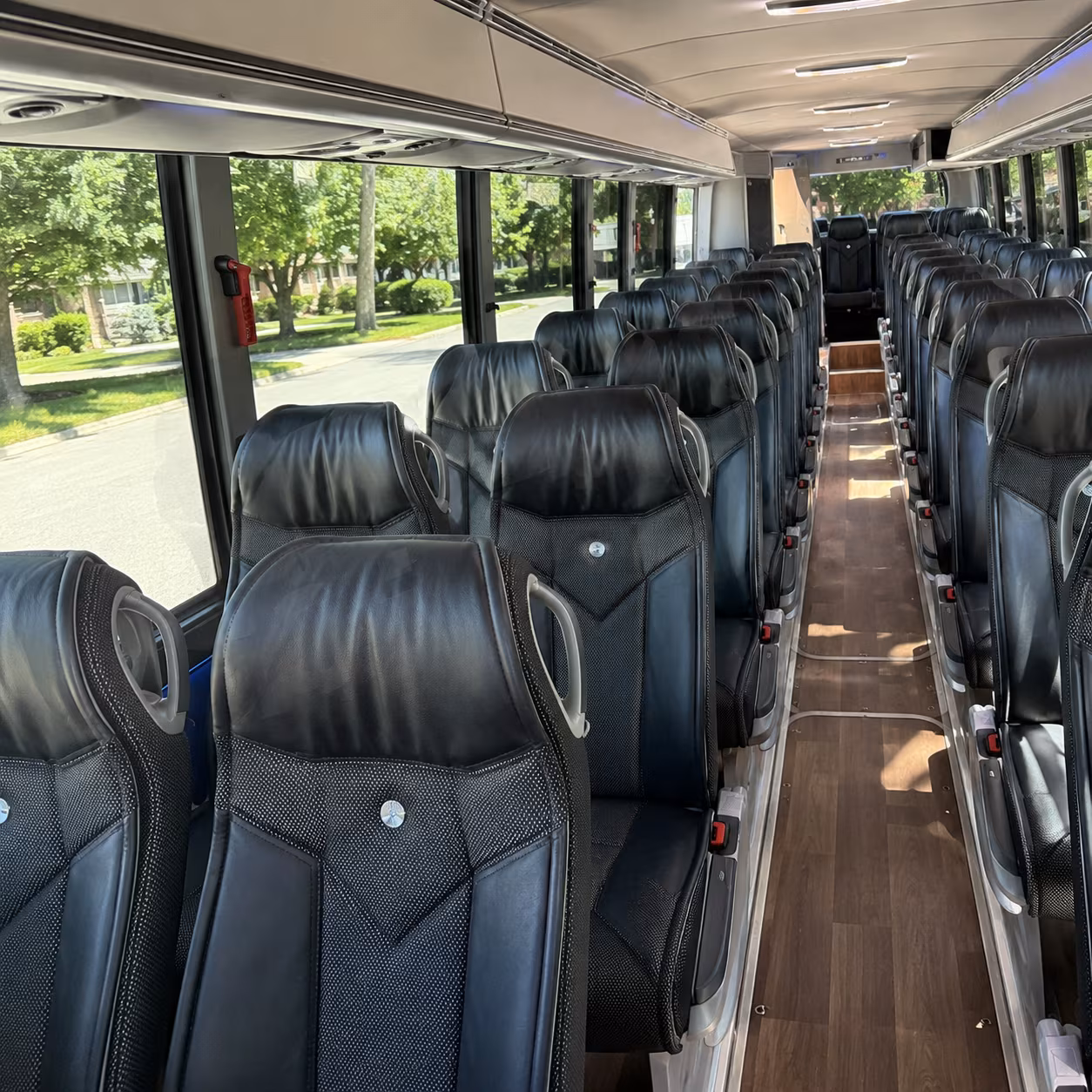 irvine charter bus inside